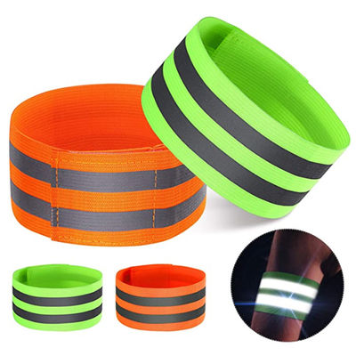 Running Reflective Safety Armbands Orange Gear Safety Reflector Tape Straps Arm Wrist