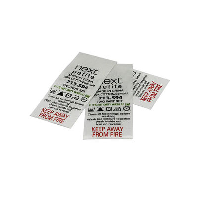 Silk Screen Printing Labels For Clothes Smooth Sleepwear Care