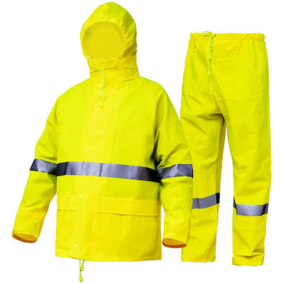 Women'S Reflective Waterproof Cycling Jacket With Hood Motorcycle Outdoor Riding Split High Vis Rain Suit