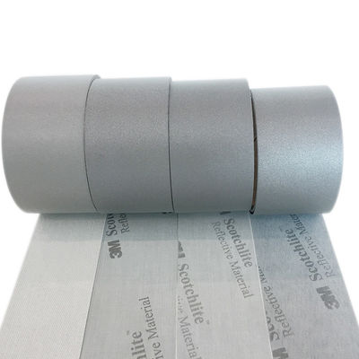 Like  Sewing Reflective Fabric Tape For Fire Trucks  Stripe Silver Reflective Tape Roll 500cd/1X