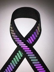  3cm Colorful Rainbow Reflective Webbing for bag sports wear hat