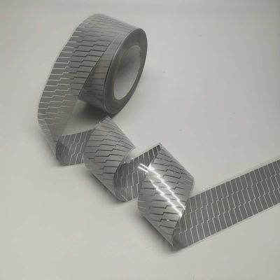 Silver Twill Stripes Reflective Heat Transfer Film Self Adhesive For Clothing Jackets Shoes
